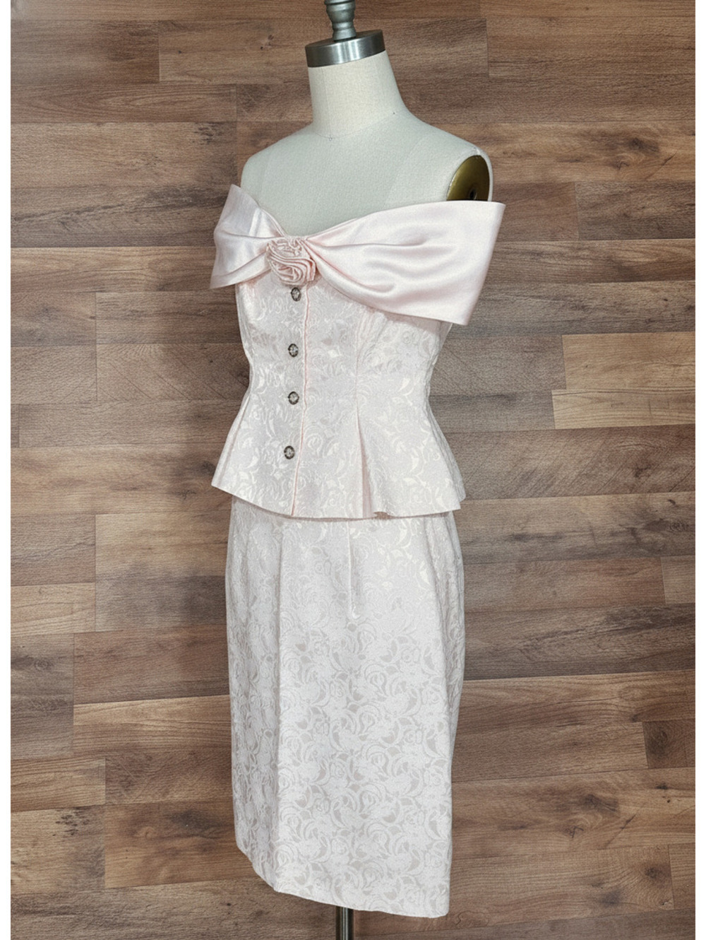 Nah Nah Collections vintage pink skirt suit set